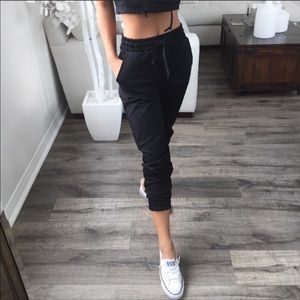 FOXY Black Drawstring Joggers